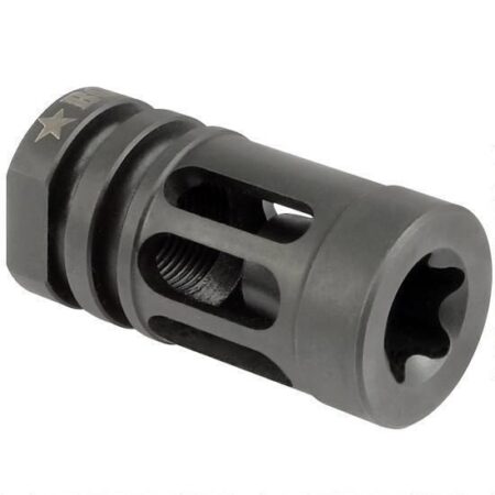an image of the product BCM GUNFIGHTER AR-15 .223/5.56 Compensator MOD 0- Black Stainless Steel - GFCMOD0556