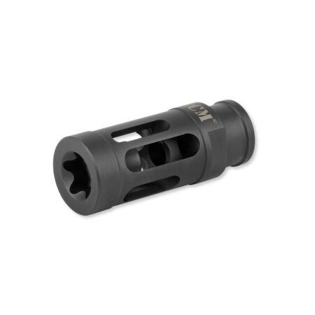 an image of the product BCM GUNFIGHTER AR-15 .223/5.56 Compensator MOD 1- Black Stainless Steel - GFCMOD1556