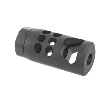an image of the product Ruger Precision Rifle .30 Cal Hybrid Muzzle Brake and Lock Nut, 5/8"x24- Matte Black - 90590