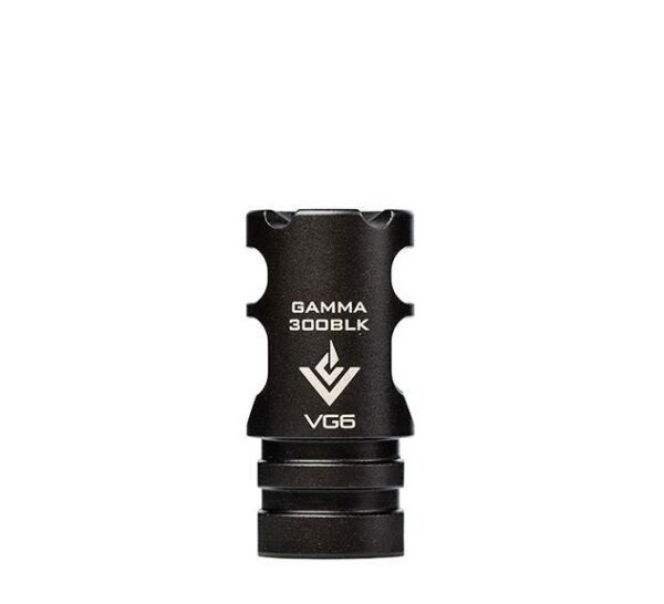 an image of the product VG6 Precision AR-15 .300 AAC Blackout Delta Style Muzzle Brake 5/8"x24 Thread with Crush Washer- Black Nitride - APVG100003A
