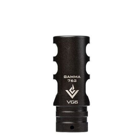 an image of the product VG6 Precision AR-10 .308/7.62x51 Gamma Style Muzzle Brake 5/8x24" RH Thread with Crush Washer- Black Nitride - APVG100007A