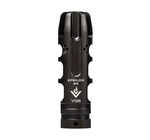 an image of the product VG6 Precision 6.5 Epsilon Style Muzzle Brake 5/8x24" RH Thread with Crush Washer- Black Nitride - APVG100033A
