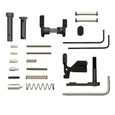 an image of the product Armaspec AR-15 .223/5.56 Superlight Gun Builder Lower Parts Kit- Black - ARM251-BLK