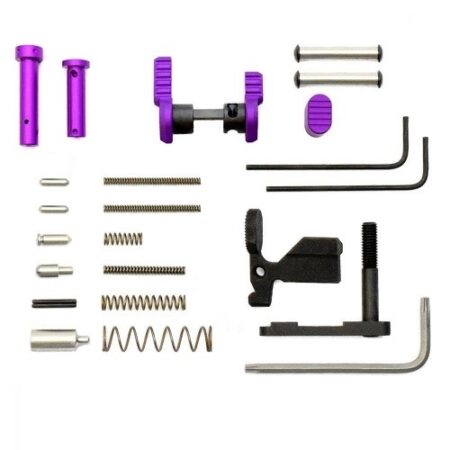 an image of the product Armaspec AR-15 .223/5.56 Superlight Gun Builder Lower Parts Kit- Purple - ARM251-PRL