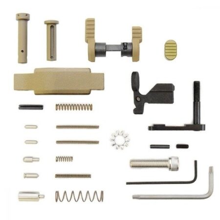 an image of the product Armaspec AR-15 .223/5.56 Superlight Lower Parts Kit- FDE - ARM252-FDE