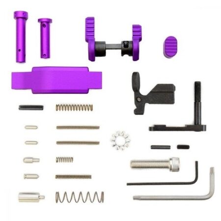 an image of the product Armaspec AR-15 .223/5.56 Superlight Lower Parts Kit- Purple - ARM252-PRL