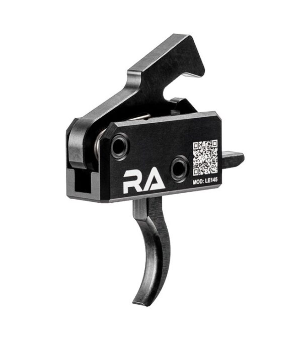 Rise Armament LE145 High Performance Single Stage Curved Trigger w/ Anti-Walk Pins- Black 4.5 lb.