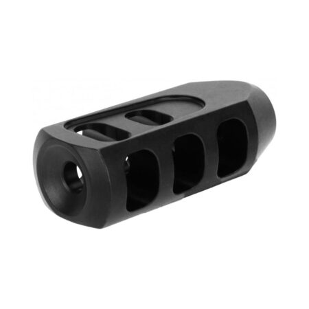 AR15 .223/.556 Tanker Style Muzzle Brake 1/2"x28 Thread with Crush Washer- Black Nitrided- MZ1009-N