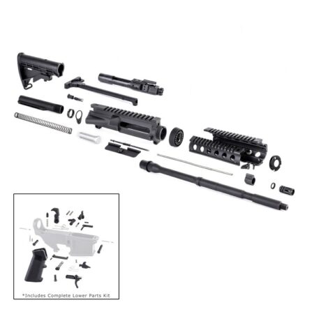 an image of the product AR15 Complete Rifle Kit 5.56x45mm NATO 1 in 7" Twist 16" Barrel with M-4 Style Buttstock - RIFLEKIT17