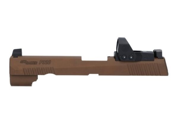 an image of the product SIG SAUER X-Series P320 9mm Slide Assembly 4.7" with ROMEO1PRO, 6MOA Night Sights- Coyote- 8900282