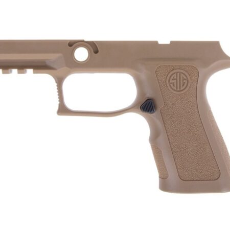 an image of the product SIG SAUER P320 X- Series Grip Module Assembly, Compact, Medium, 9mm, .40 S&W, .357 Sig- Coyote- GRIP-MODX-C-943-M-COY