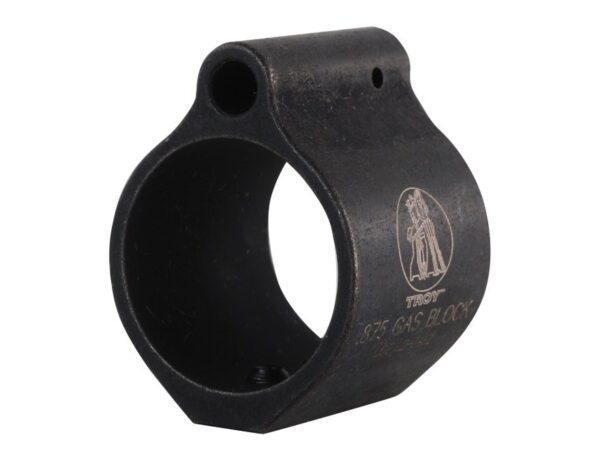 an image of the product Troy Industries AR-15, LR-308 Low Profile Gas Block Heavy Barrel .875" Inside Diameter- Steel Matte- SGAS-875-00BT-00