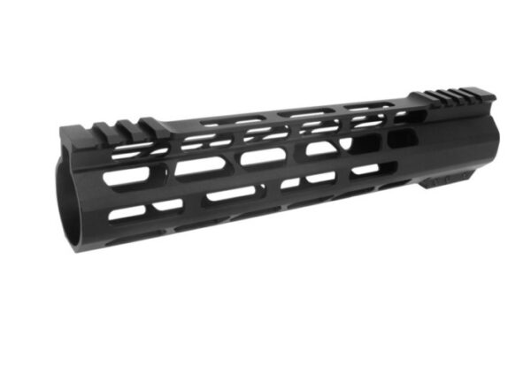 an image of the product AR15 Ultra Slim M-LOK Free Floating Modular Handguard- 10" Carbine Length- Aluminum Black- HG08-10