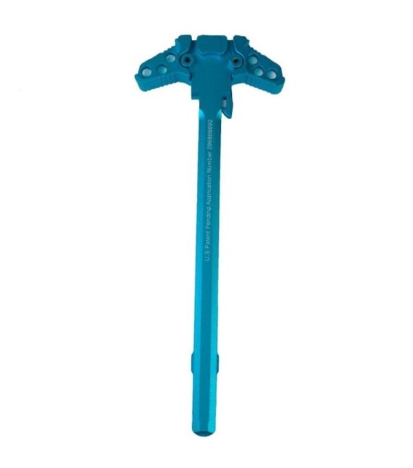 an image of the product AR-15 Gen 2 Ambidextrous Raptor Charging Handle Assembly- Aqua Blue- MSAR-CHG2-AB