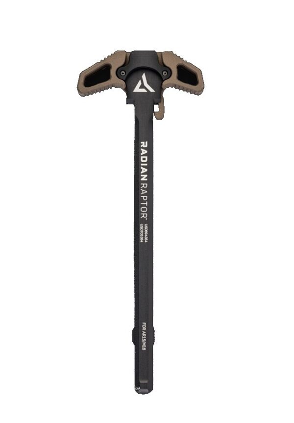 an image of the product Radian Raptor AR-10/SR25 Ambidextrous Charging Handle Assembly- Radian Brown- R0010