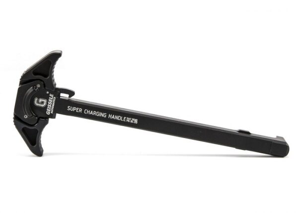an image of the product Geissele Automatics AR-15 Ambidextrous Super Charging Handle- Aluminum Black - 05-313B