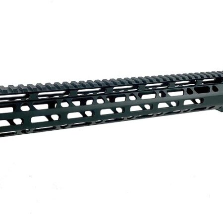 an image of the product AR15 Ultra Slim M-Lok Free-Float Handguard 15" Full Top Rail- Aluminum Black- 15-FFML-FTR