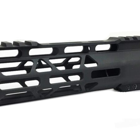 an image of the product AR15 Ultra Slim M-LOK Free-Float Top Cut Clamp-On Handguard 7"- Aluminum Black- 7-MLFF-TC