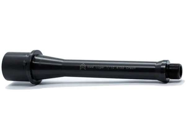 an image of the product Angstadt Arms AR-15 9mm Barrel Assembly 6" Pistol Length 1:10 Twist- Black Melonite- AA0906BBPN