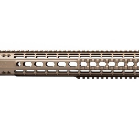 an image of the product Aero Precision AR-15 Enhanced Quad Rail Gen2 12.7" Free Float Handguard With Barrel Nut- FDE Cerakote- APRA100239A