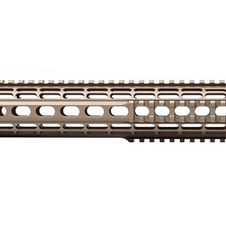 an image of the product Aero Precision AR-15 Enhanced Quad Rail Gen2 12.7" Free Float Handguard Without Barrel Nut- FDE Cerakote- APRA100239C