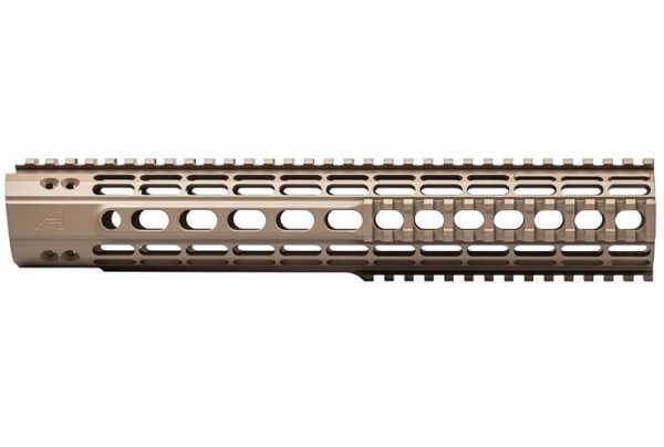 an image of the product Aero Precision AR-15 Enhanced Quad Rail Gen2 12.7" Free Float Handguard Without Barrel Nut- FDE Cerakote- APRA100239C