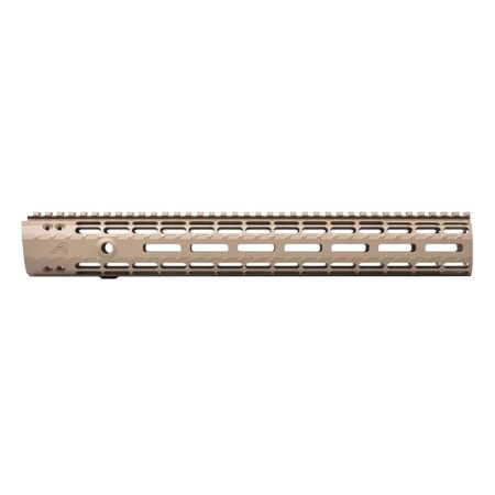 an image of the product Aero Precision AR-15 Enhanced Gen2 M-LOK 15" Free Float Handguard W/ BAR Barrel Nut- FDE Cerakote- APRA100294A