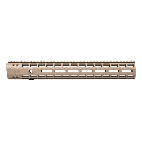 an image of the product Aero Precision AR-15 Enhanced Gen2 M-LOK 15" Free Float Handguard W/ BAR Barrel Nut- FDE Cerakote- APRA100294A