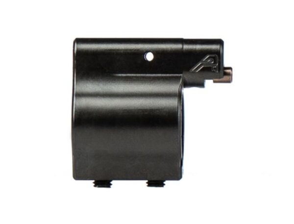 an image of the product Aero Precision Adjustable Low Profile Gas Block .625" Diameter W/ Aero Logo- Black Nitride- APRH101613C