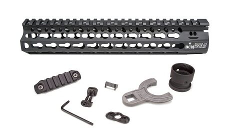 an image of the product BCM KMR Alpha 10" KeyMod Free Float Rail- Aluminum- Black- KMRA10556BLK