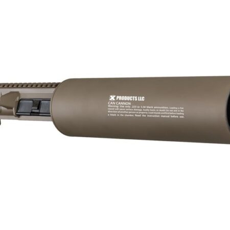 an image of the product X-Products AR-15 Soda Can Launcher - Accessories Launcher- FDE- CANCANFDE