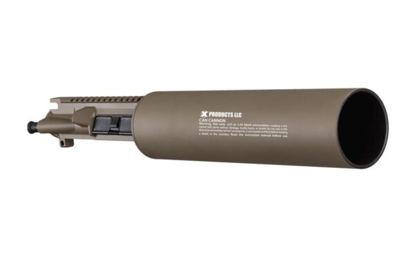 an image of the product X-Products AR-15 Soda Can Launcher - Accessories Launcher- FDE- CANCANFDE