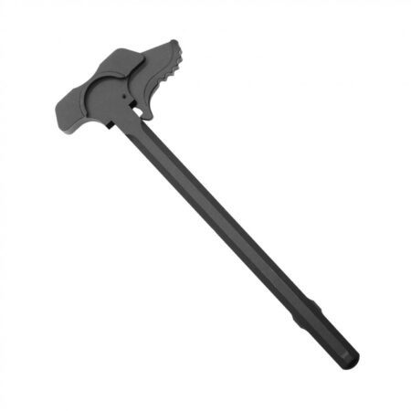 an image of the product AR15 Bat Style Charging Handle Assembly, Oversized Latch- Aluminum Black- CHBS223