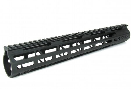 an image of the product AR15 Ultra Slim M-LOK Free-Float Handguard 15" Full Top Rail- Aluminum Black- HG08-15-N