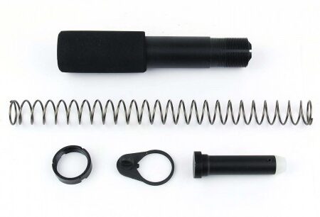 an image of the product AR15 Pistol Buffer Tube Kit with Vertical Sling Adapter End Plate- Aluminum Black- MAR049-C