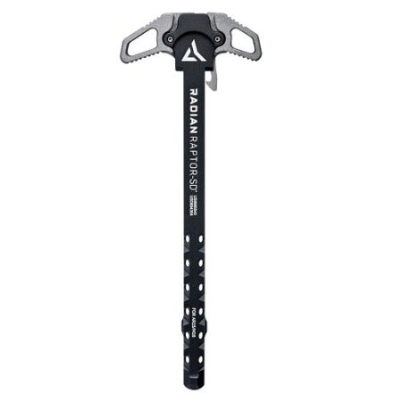 an image of the product Radian Raptor-SD AR-15/M16 Ambidextrous Charging Handle Assembly- Tungsten Grey- R0065