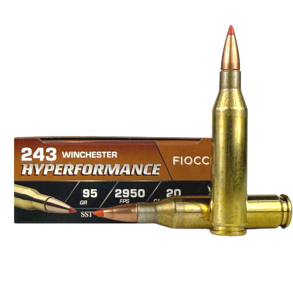 Fiocchi Hyperformance .243 Winchester 95 Gr. Hornady SST Polymer Tip Boat Tail- Box of 20