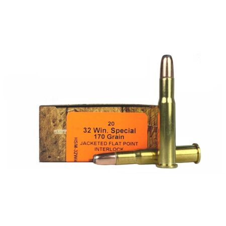 HSM .32 Winchester Special 170 Gr. Jacketed Flat Point Interlock- Box of 20