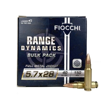 Fiocchi Range Dynamics 5.7x28mm FN 40 Gr. Full Metal Jacket- Bulk Pack of 150