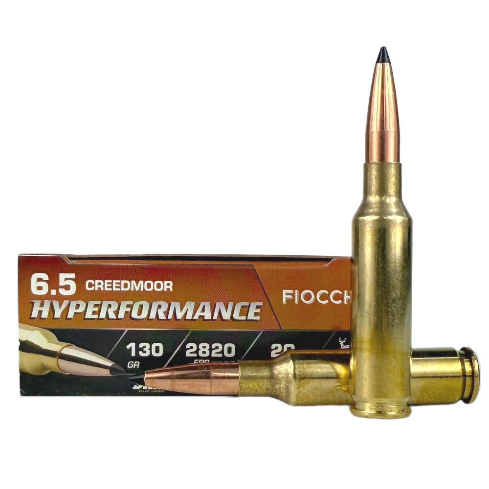 Fiocchi Hyperformance 6.5mm Creedmoor 130 Gr. Swift Scirroco Polymer Tip Boat Tail- Box of 20