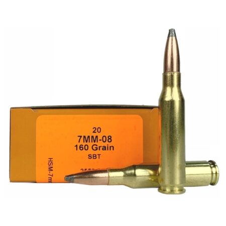 HSM 7mm-08 Remington 160 Gr. Sierra GameKing Soft Point Boat Tail- Box of 20