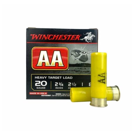 an image of the product Winchester AA Heavy Target 20 Gauge 2-3/4" 1 oz #8 Shot- Box of 25 - AAH208