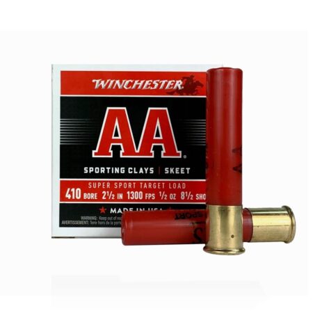 an image of the product Winchester AA Super Sport Target .410 Bore 2-1/2" 1/2 oz #8-1/2 Shot- Box of 25 - AASC4185