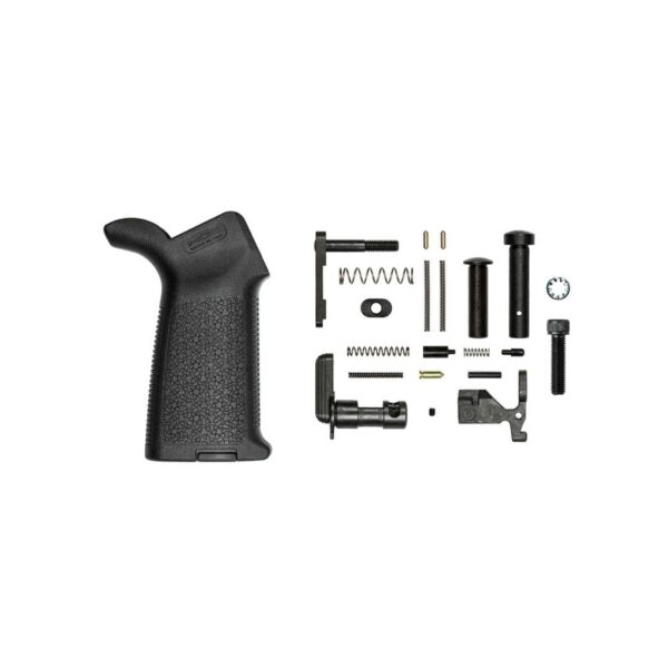 an image of the product Aero Precision M4E1 AR-15 MOE Lower Parts Kit Minus FCG- Black - APRH100984