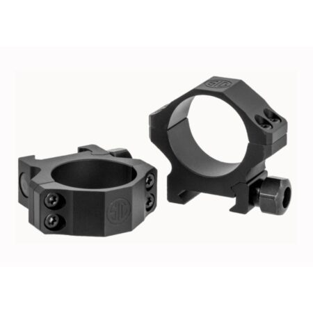 SIG SAUER ALPHA1 Hunting Scope Rings, 30mm Low, Aluminum, Complete Set- Black- SOA10011