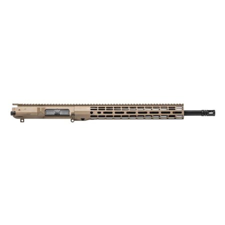 an image of the product Aero Precision AR-10/.308 M5 Complete Upper Receiver Assembly, 18" CMV Barrel, Atlas R-One 15" M-LOK Handguard- Aluminum FDE- APAR538715M25