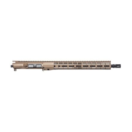 an image of the product Aero Precision AR-15 5.56mm M4E1-T Threaded Complete Upper Receiver, 16" Barrel, ATLAS R-ONE 15" Handguard- FDE Cerakote - APAR700715M6
