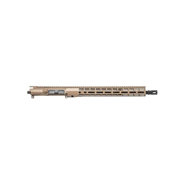 an image of the product Aero Precision AR-15 .223 Wylde M4E1-T Threaded Complete Upper Receiver, 16" Barrel, Atlas R-One M-LOK 15" Handguard- FDE Cerekote- APAR700715M72