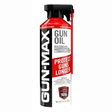 an image of the product Real Avid Gun-Max Gun Oil- 12 oz Can- AVMLP12A
