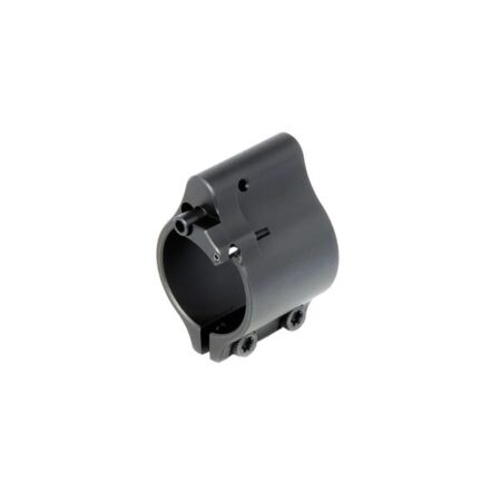 an image of the product Superlative Arms Direct Impingement Adjustable "Bleed Off" Gas Block .625" Diameter- Clamp On- Stainless Steel- Black Melonite- SABO-DI-625CM